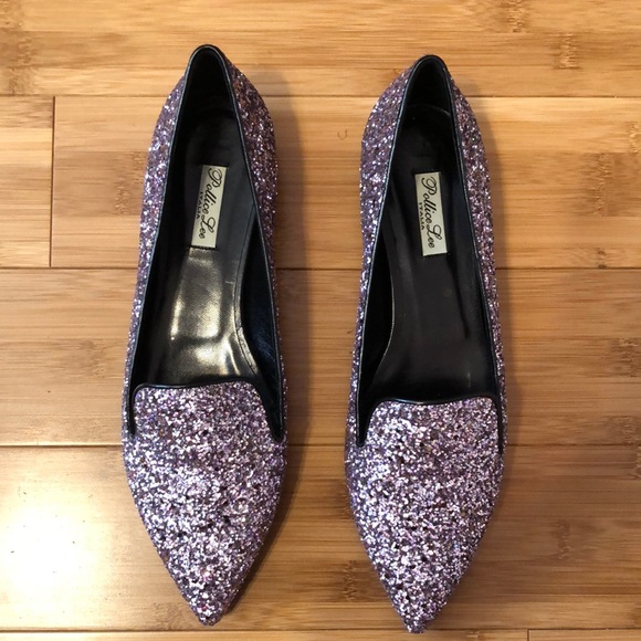 NEW POLLICE LEE BEATRICE SLIPPERS Light Pink Glitter Size 39.5 - Picture 3 of 8